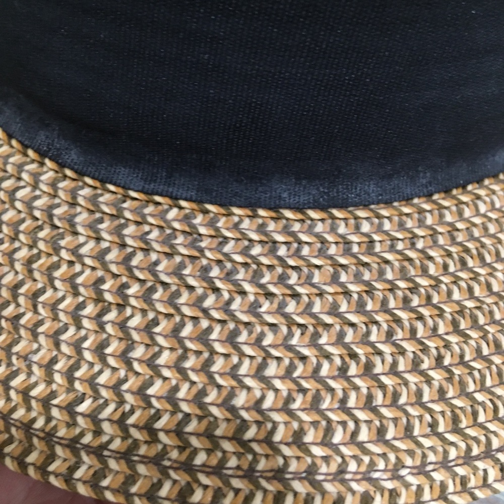 Disney Parks Straw Fedora Hat with tan with black ribbon. Cuba style - Picture 4 of 10